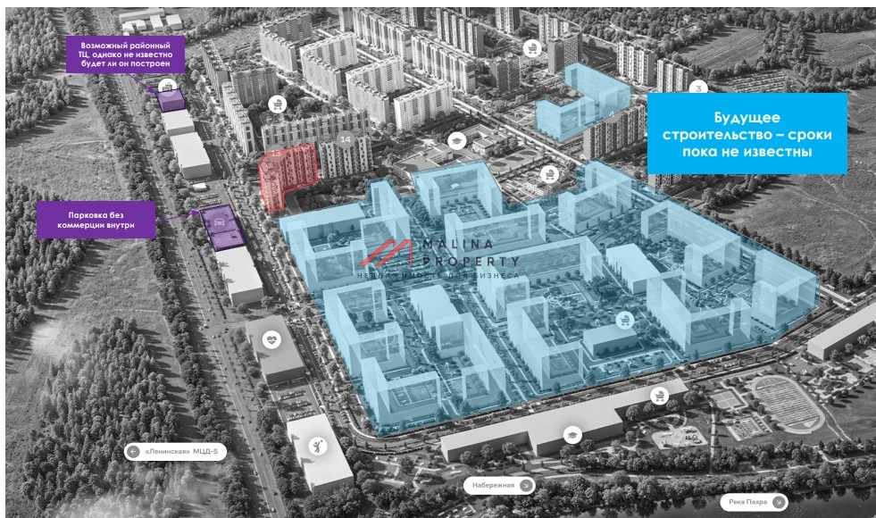 Аренда торгового помещения в ЖК "Домодедово парк" 