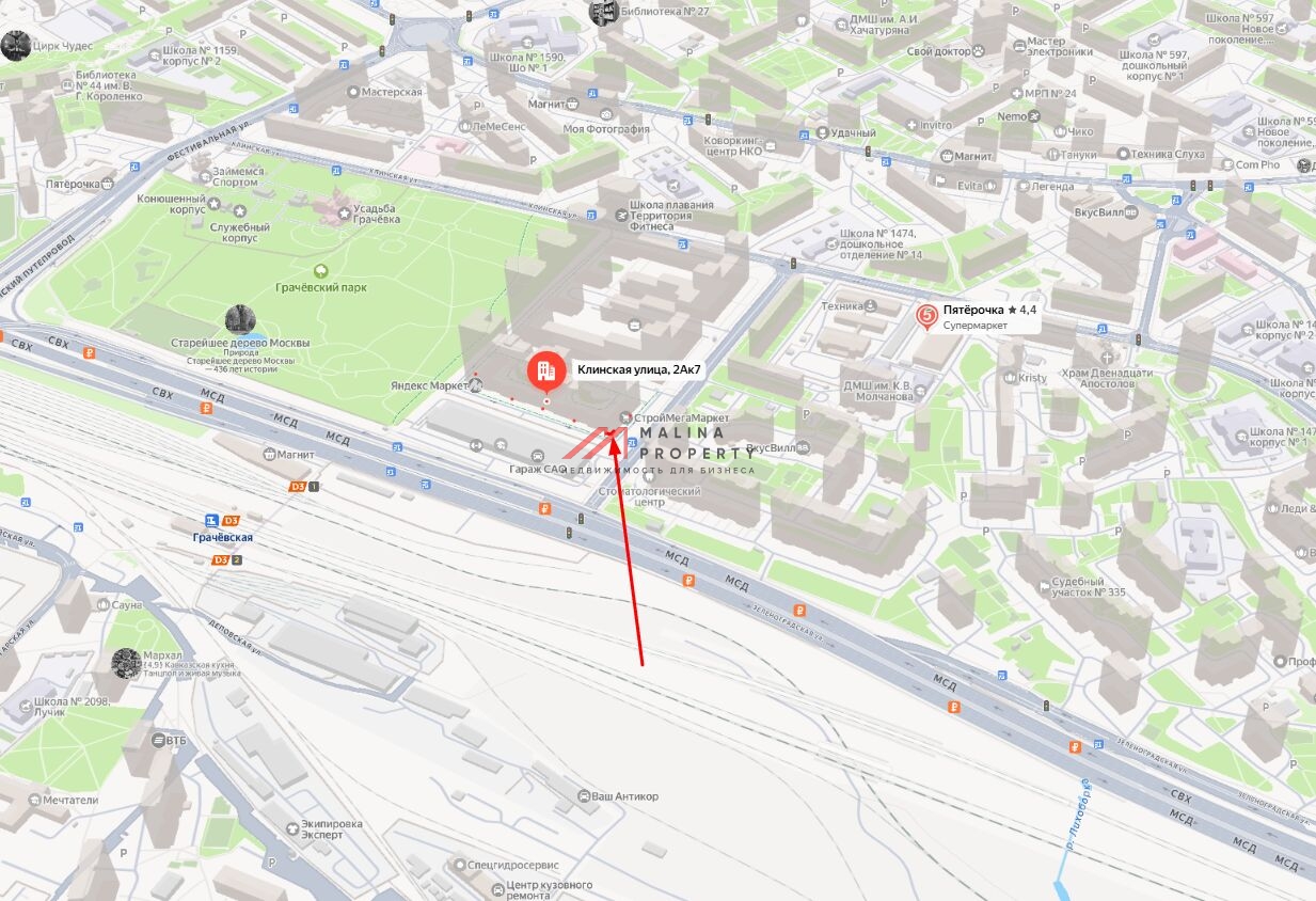 Аренда углового помещения в ЖК "Мой адрес на Клинской" 