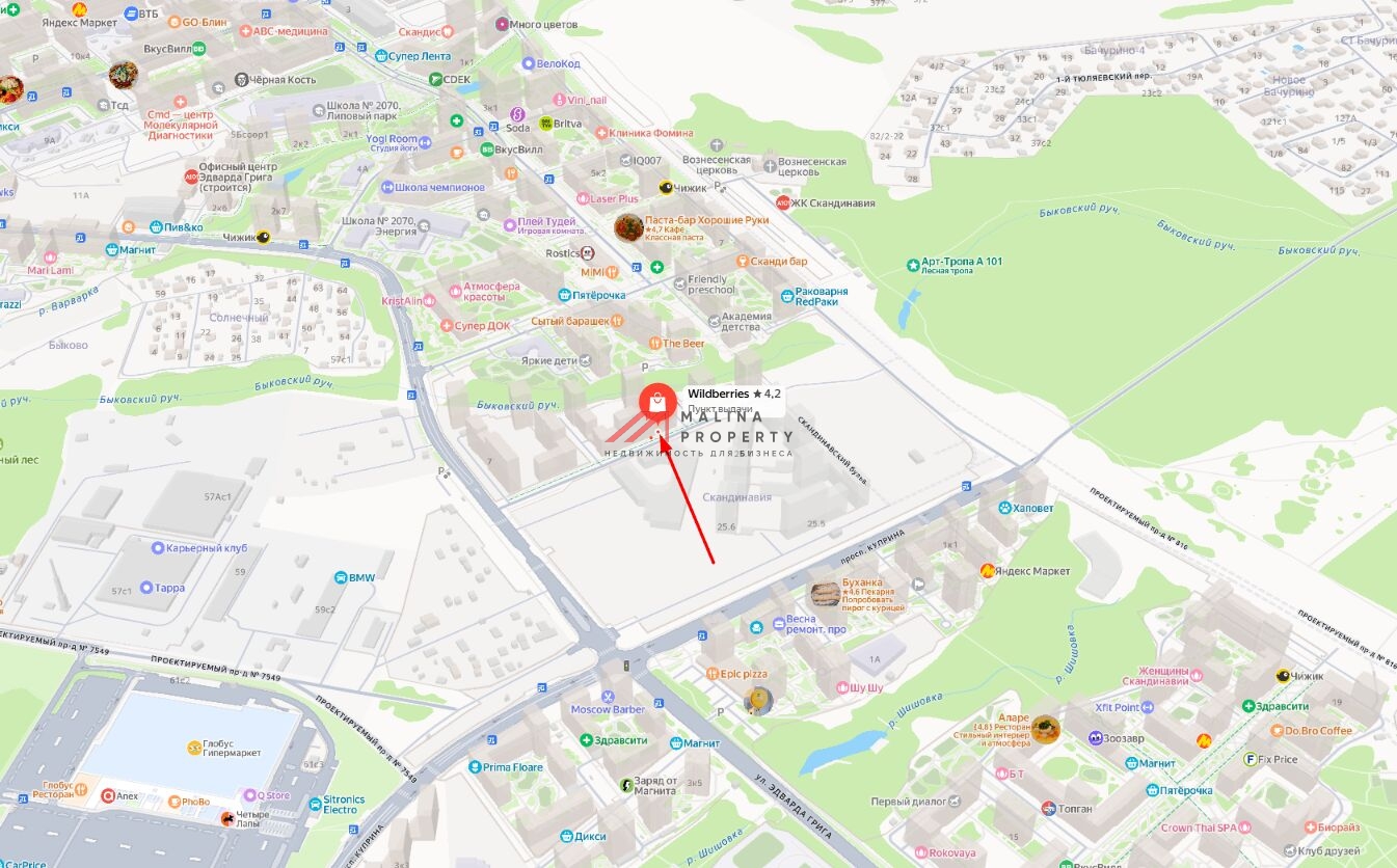 Продажа торгового помещения в ЖК "Скандинавия центр"