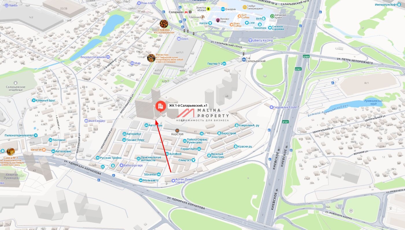 Продажа торгового помещения в ЖК "1-й Саларьевский" 