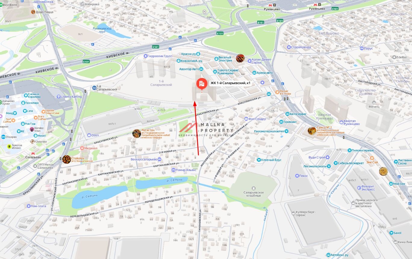 Продажа торгового помещения в ЖК "1-й Саларьевский" 