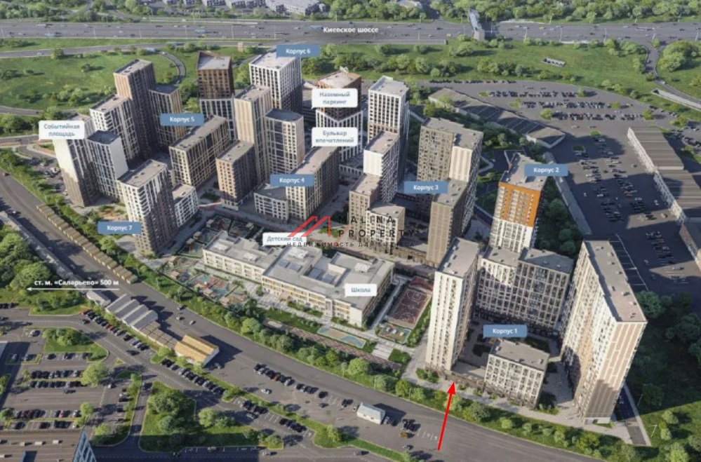 Продажа торгового помещения в ЖК "1-й Саларьевский" 