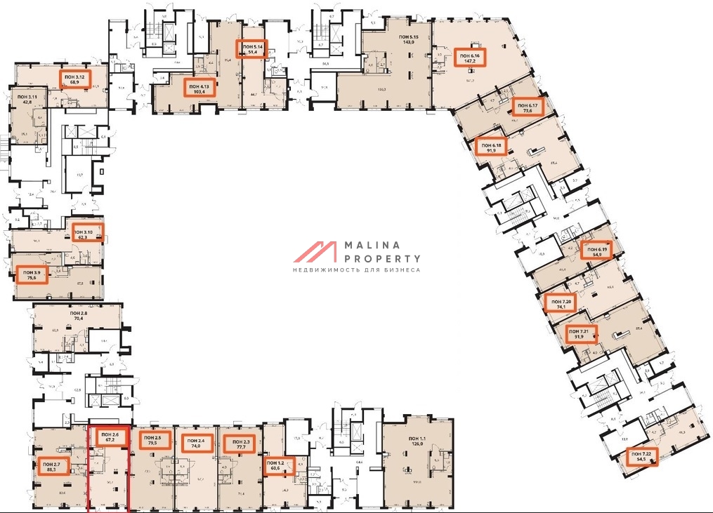 Продажа торгового помещения в ЖК "1-й Саларьевский" 