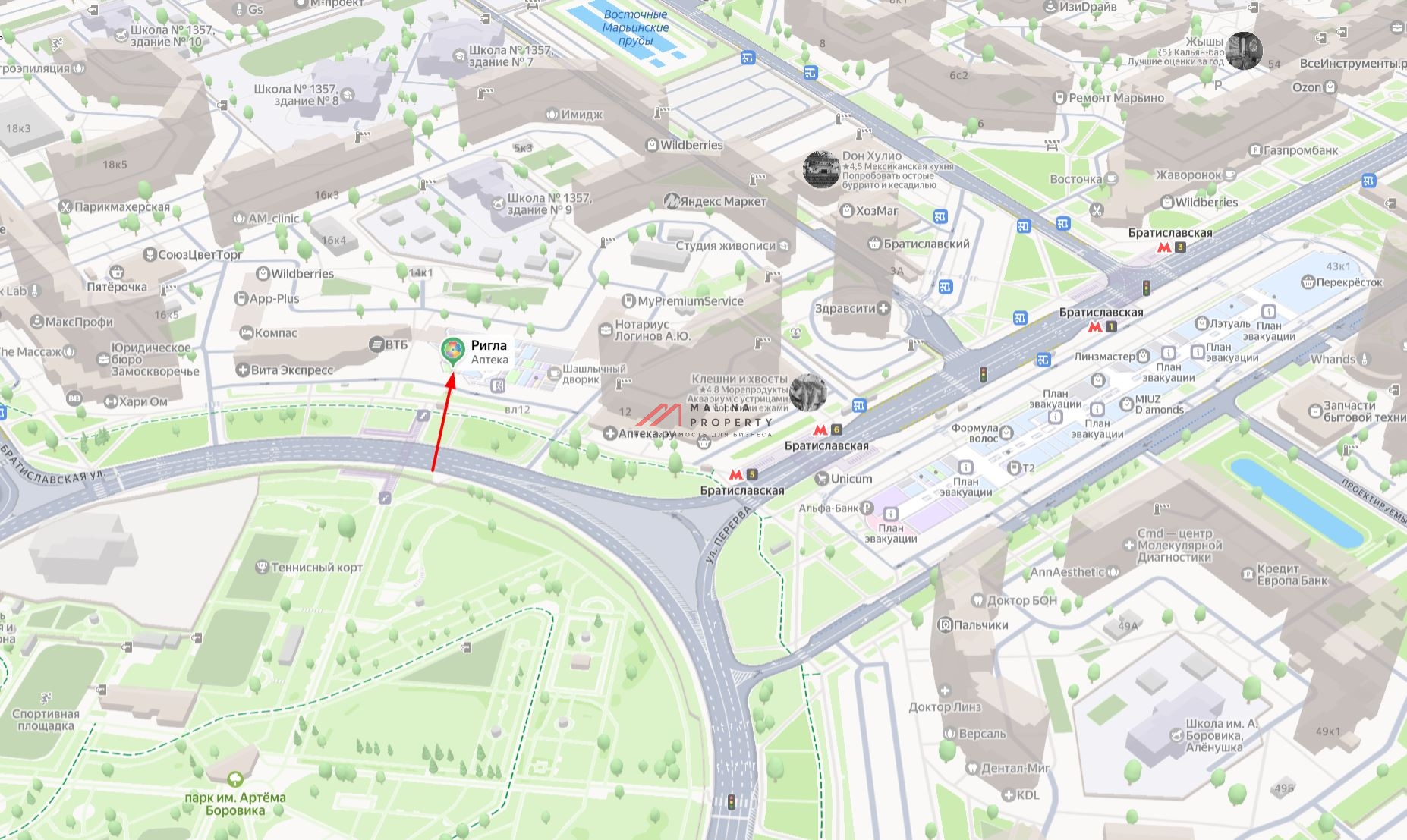 Аренда торгового помещения у метро Братиславская