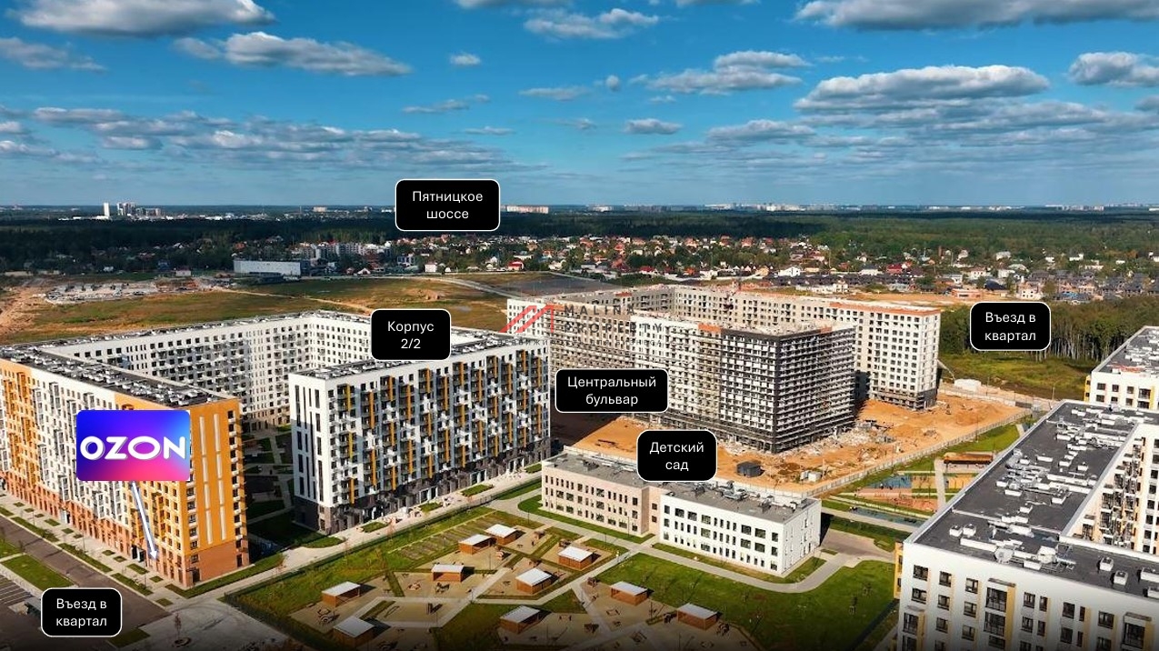 Продажа помещения с арендатором "Ozon" в ЖК "Пятницкие Луга"