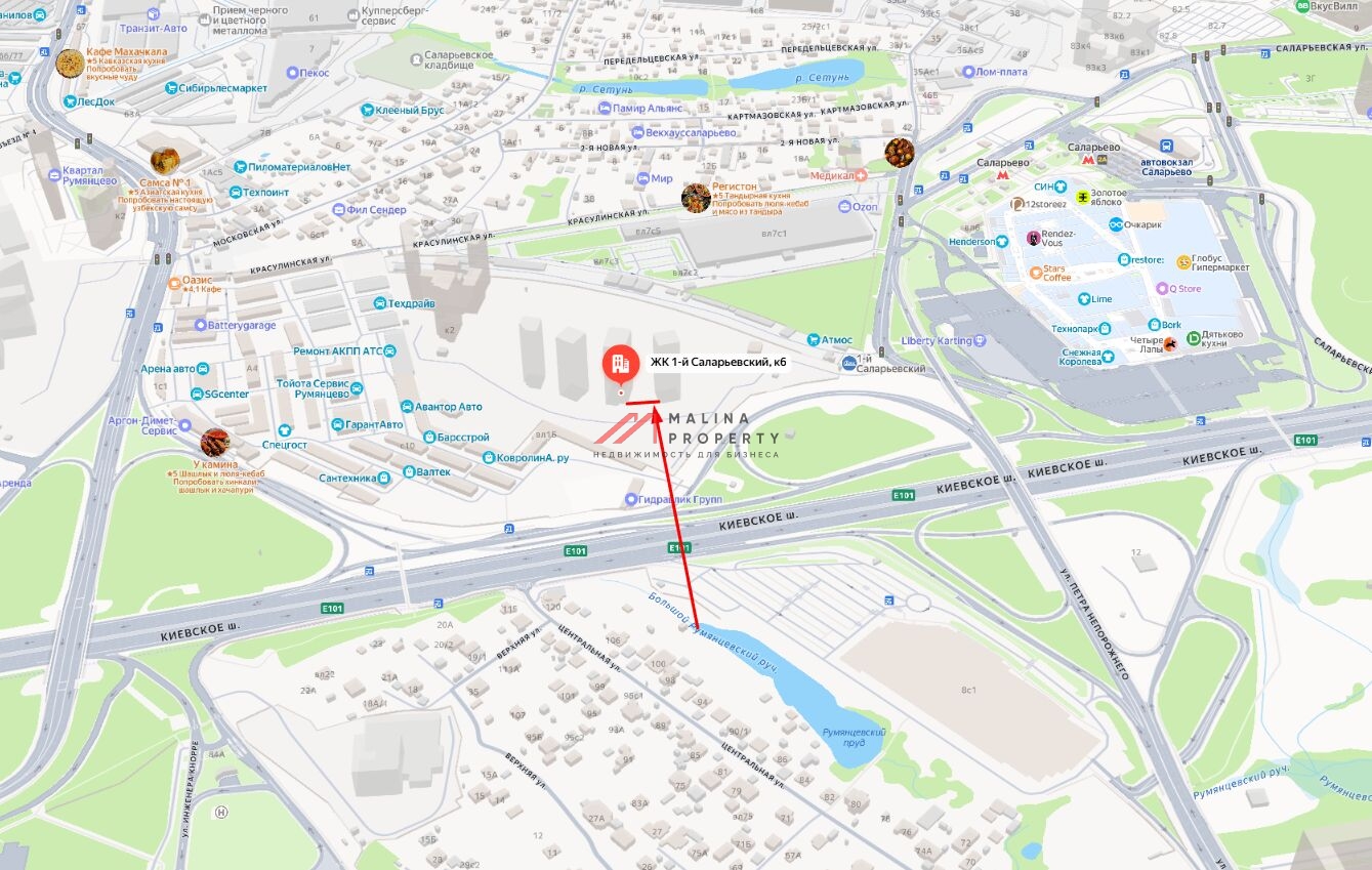 Продажа торгового помещения в ЖК "1-й Саларьевский" 