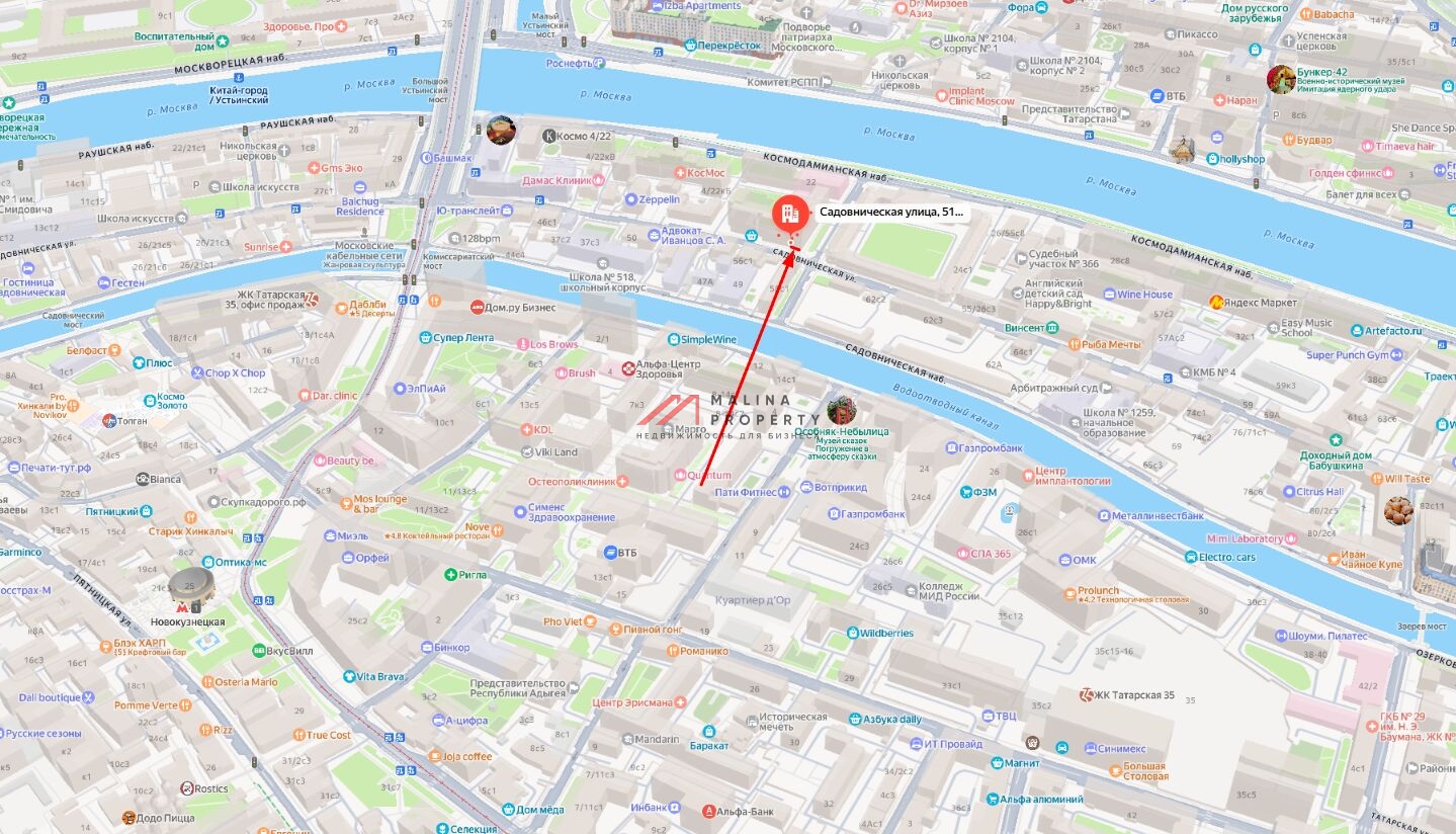 Продажа помещения с арендаторами на Садовнической 