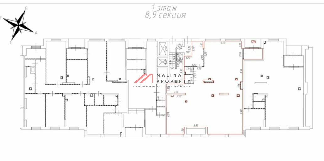 Аренда торгового помещения в жилом комплексе Лучи