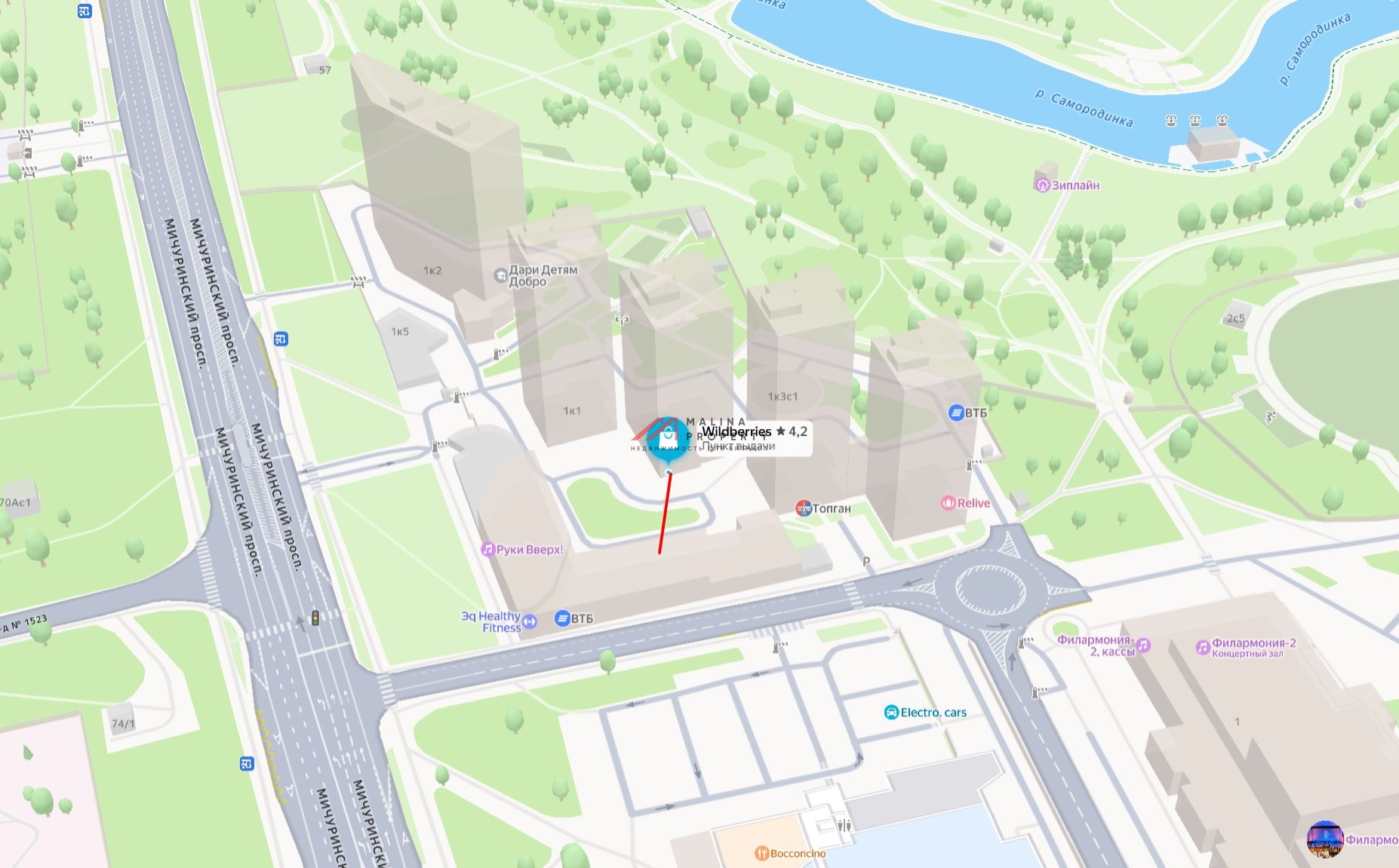 Продажа помещения с арендаторами на Мичуринском проспекте