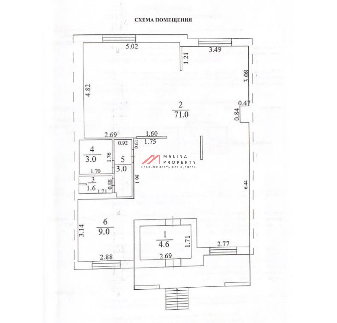Продажа торгового помещения с арендатором "Бристоль"