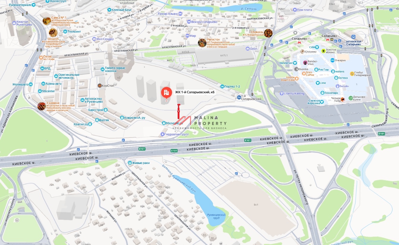 Продажа торгового помещения в ЖК "1-й Саларьевский" 