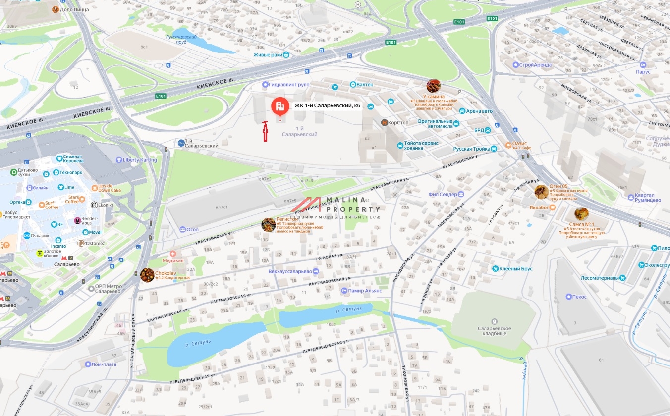 Продажа торгового помещения в ЖК "1-й Саларьевский" 