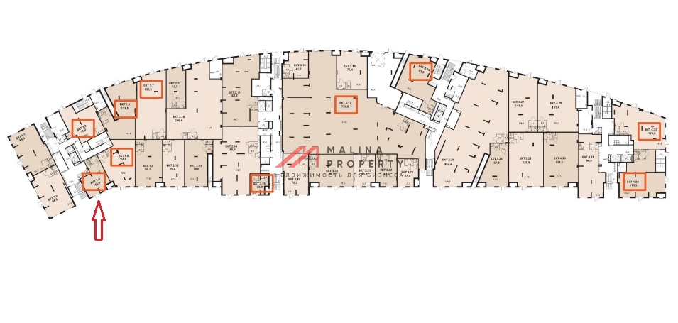 Продажа торгового помещения в ЖК "1-й Саларьевский" 