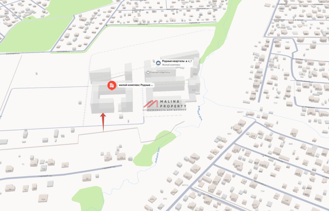 Аренда торгового помещения в ЖК "Родные Кварталы" 