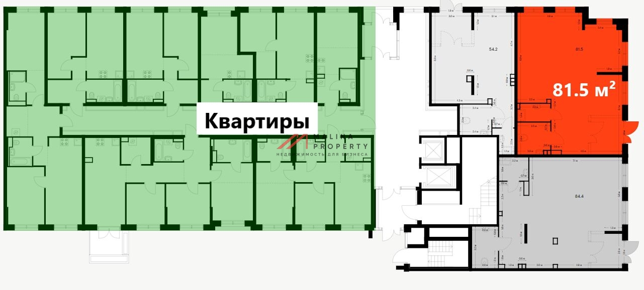 Аренда коммерческого помещения в новостройке