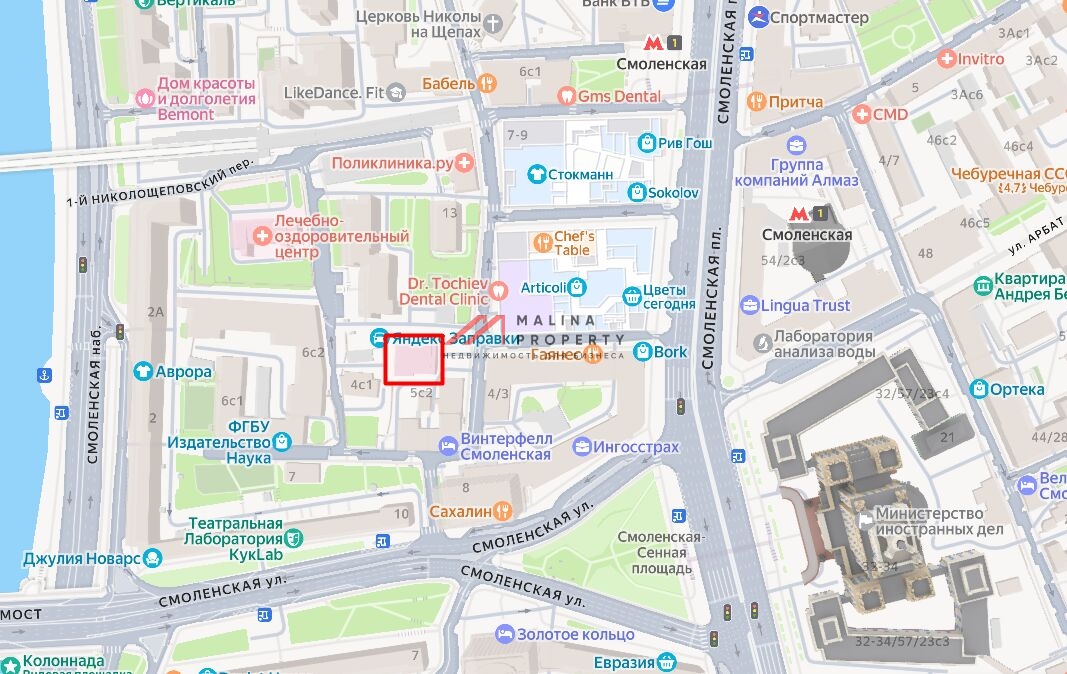 Продажа здания рядом с метро Смоленская