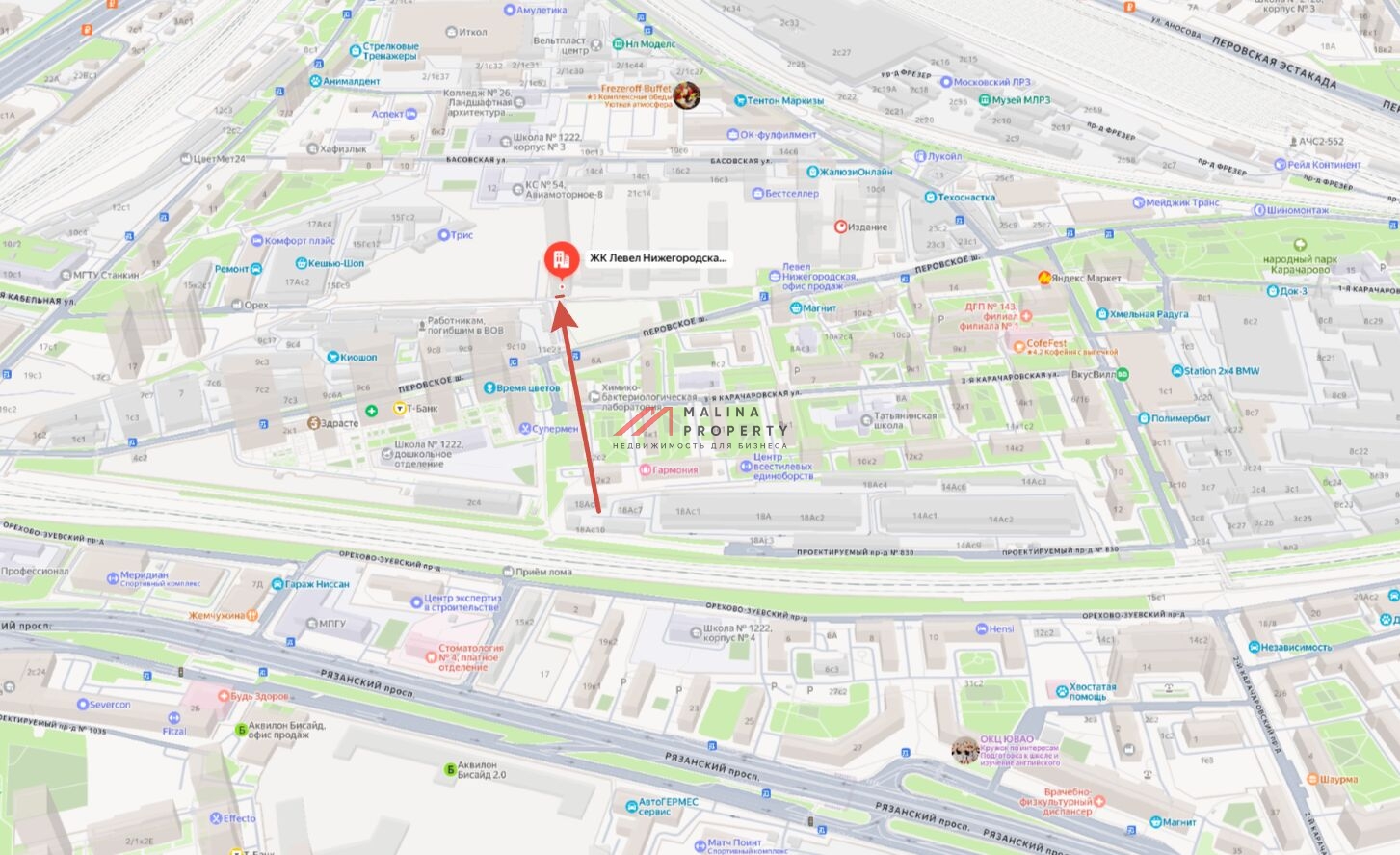 Аренда торгового помещения в ЖК "Level Нижегородская"