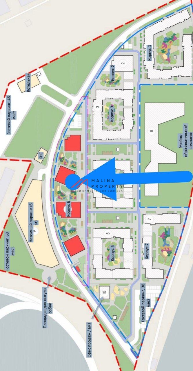 Аренда торгового помещения рядом с супермаркетом в ЖК 1-й Саларьевскй