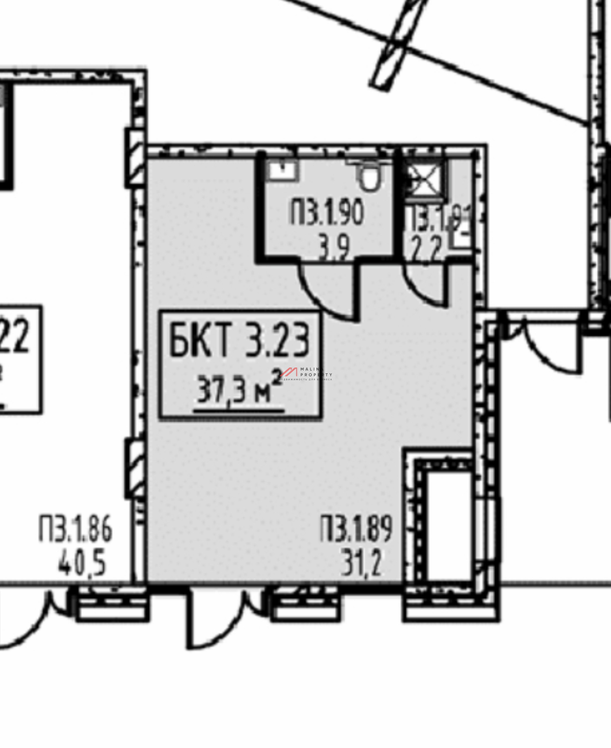 Аренда торгового помещения рядом с супермаркетом в ЖК 1-й Саларьевскй
