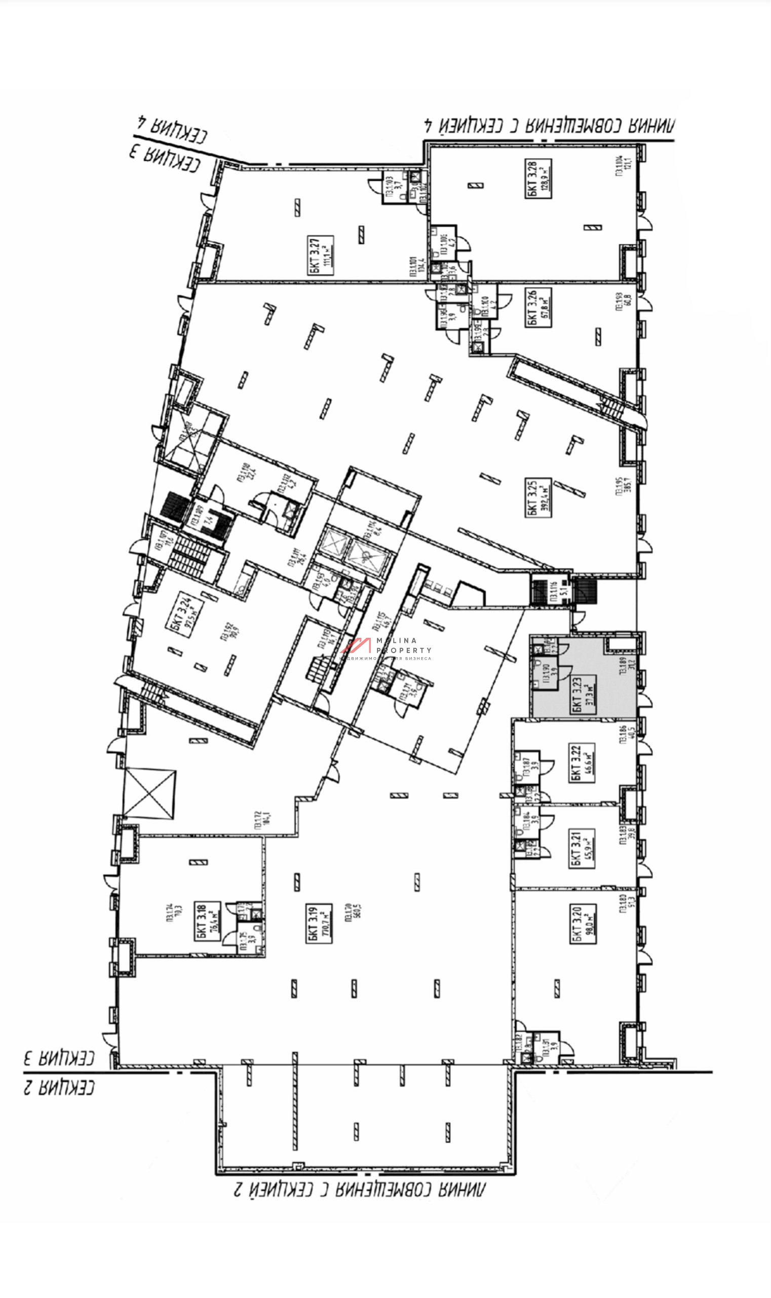 Аренда торгового помещения рядом с супермаркетом в ЖК 1-й Саларьевскй