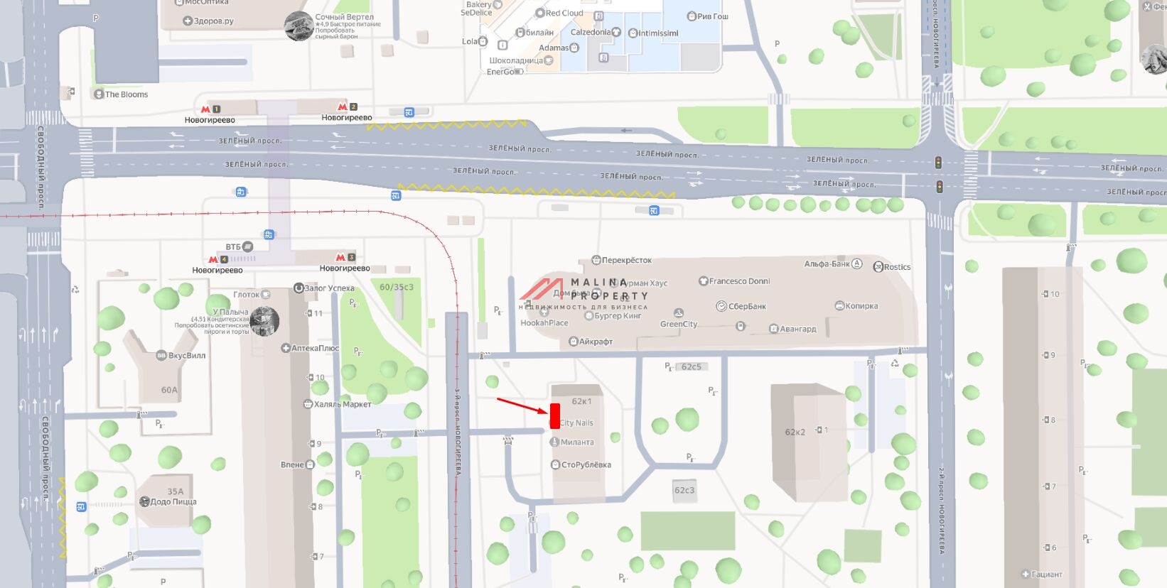 Аренда торгового помещения возле метро "Новогиреево"