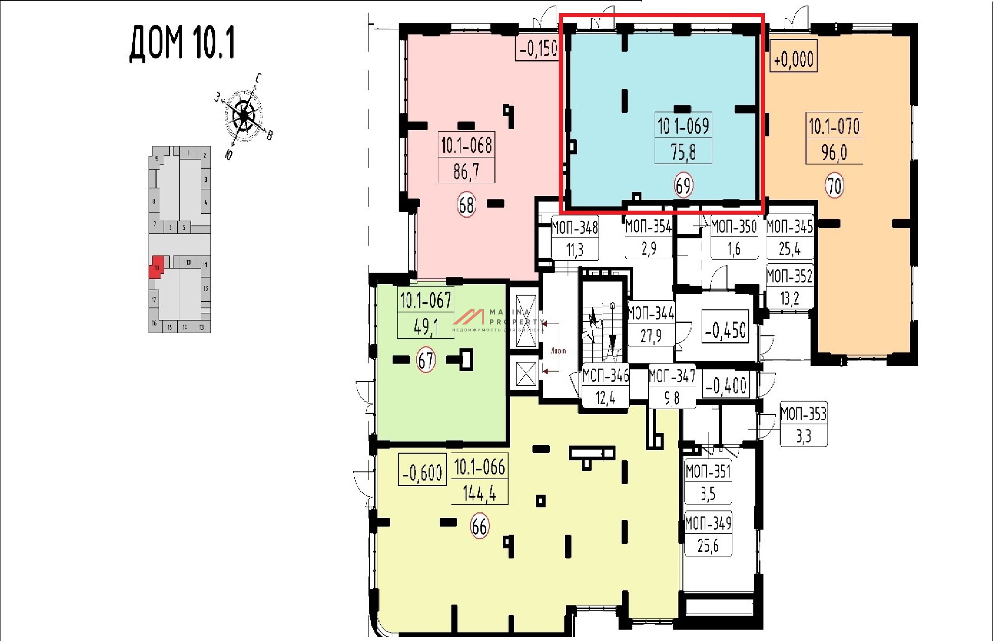 Продажа торгового помещения в ЖК "Прокшино" 