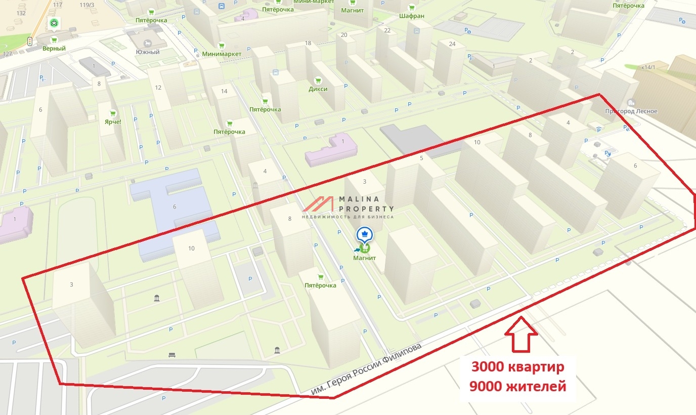 Продажа помещения с супермаркетом Магнит