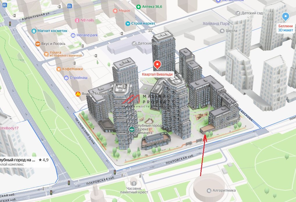 Продажа помещения в ЖК Примавера, 1-я линия