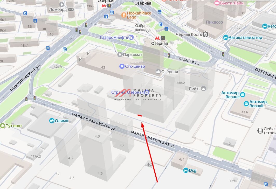 Продажа торгового помещения в ЖК Страна Озерная