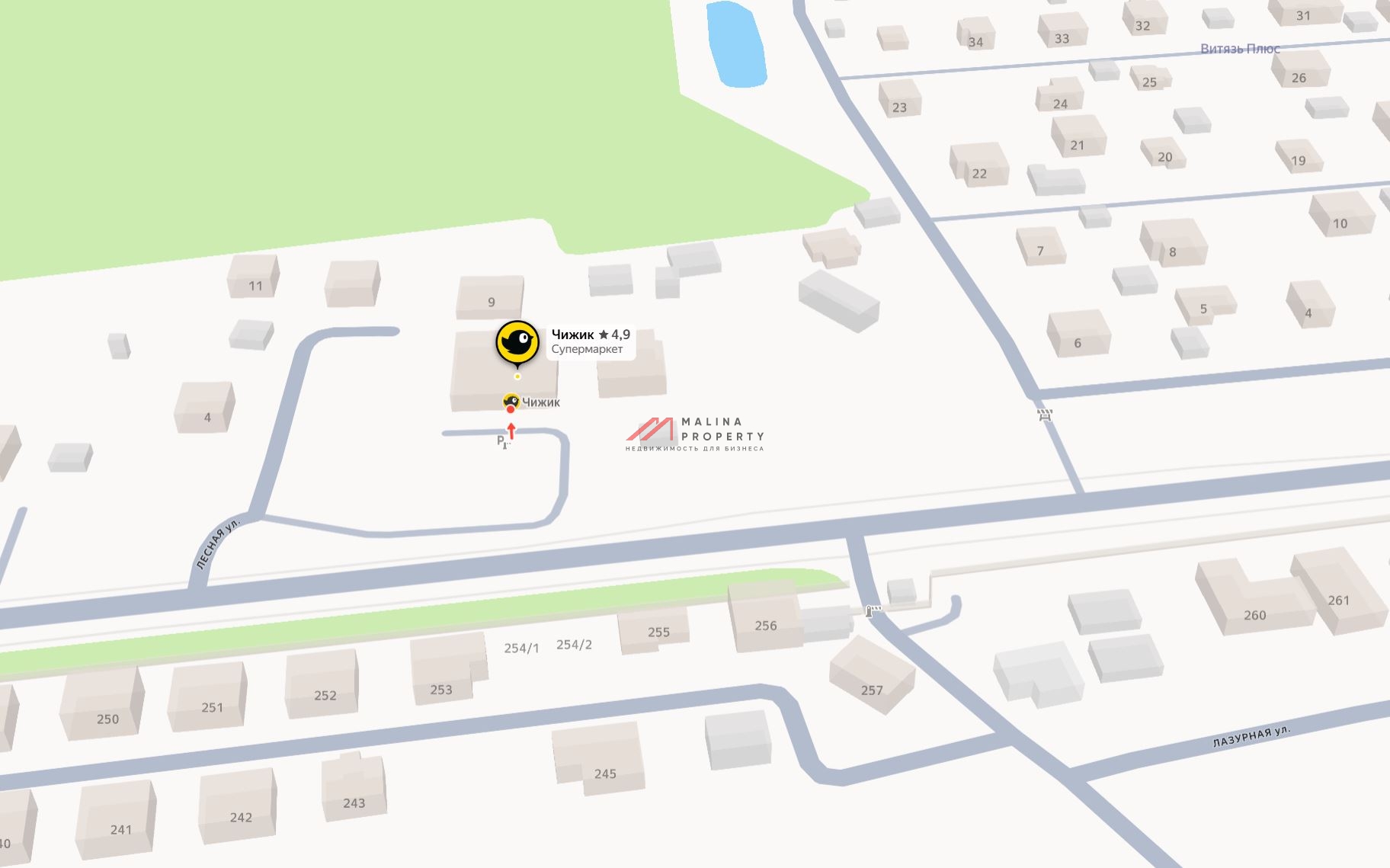 Продажа здания с магазином Чижик в г. Истра