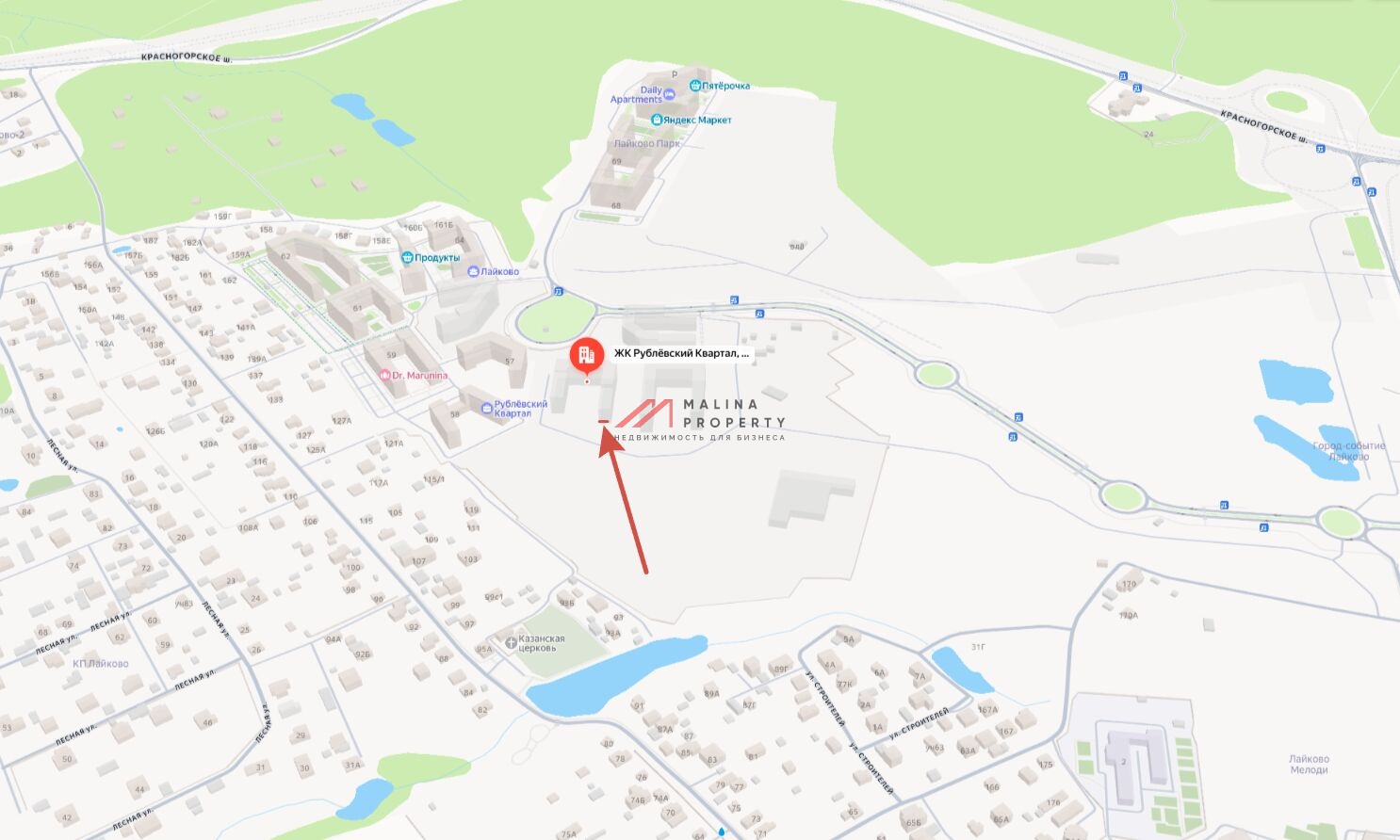 Продажа торгового помещения в ЖК "Рублёвский квартал"