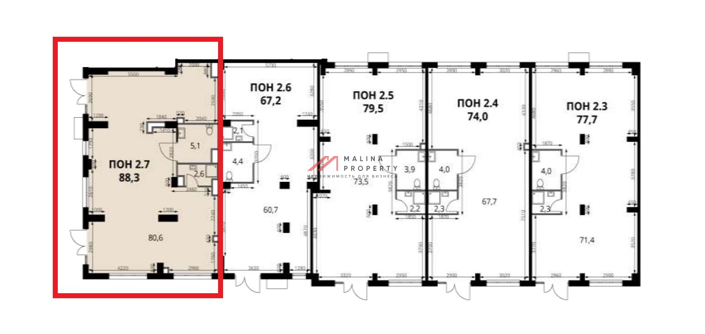 Продажа торгового помещения в ЖК "1-й Саларьевскй"
