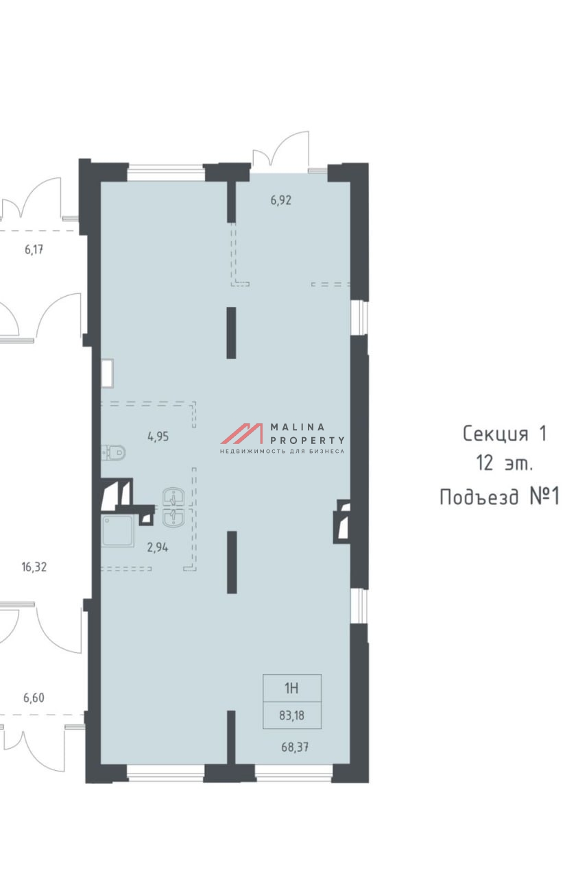 Аренда торгового помещения в ЖК "Прибрежный Парк"