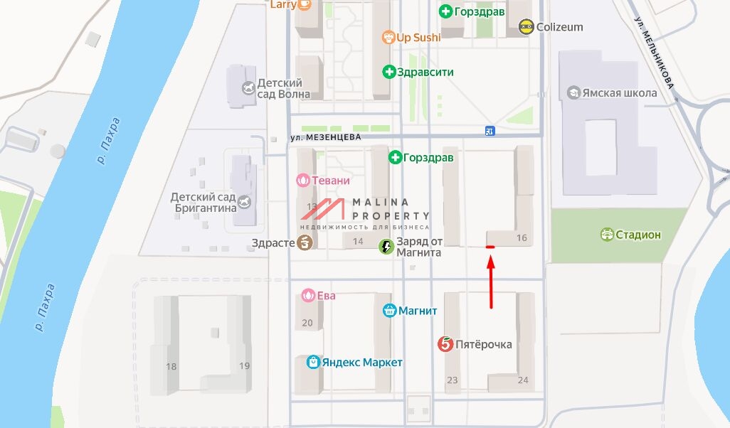 Аренда торгового помещения в ЖК "Прибрежный Парк"