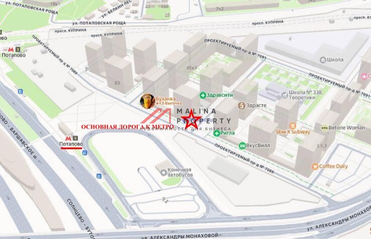 Аренда торгового помещения в ЖК "Бунинские луга"