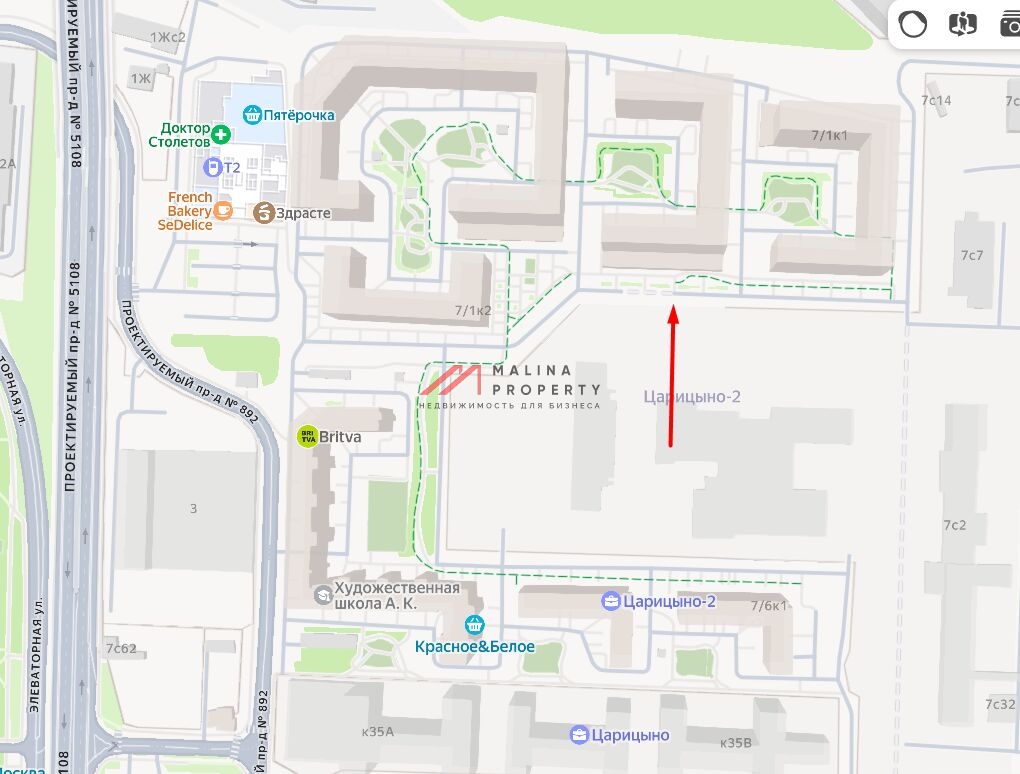 Продажа торгового помещения в Царицыно