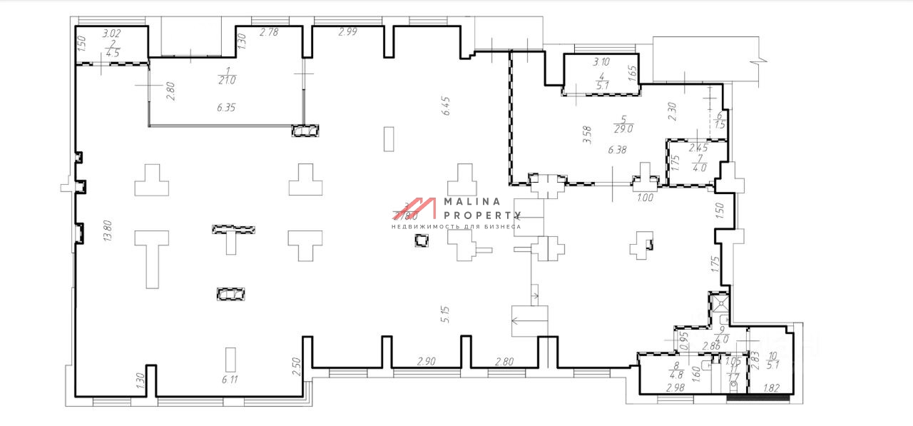 Аренда торгового помещения в ЖК "Лучи" 