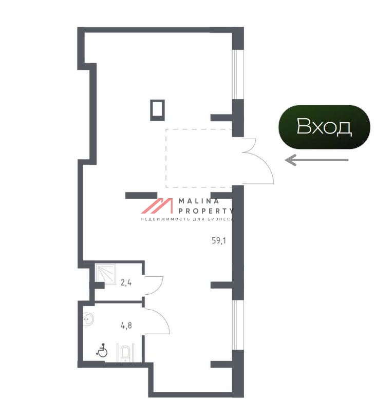 Продажа помещения с арендатором в ЖК "Цветочные поляны"