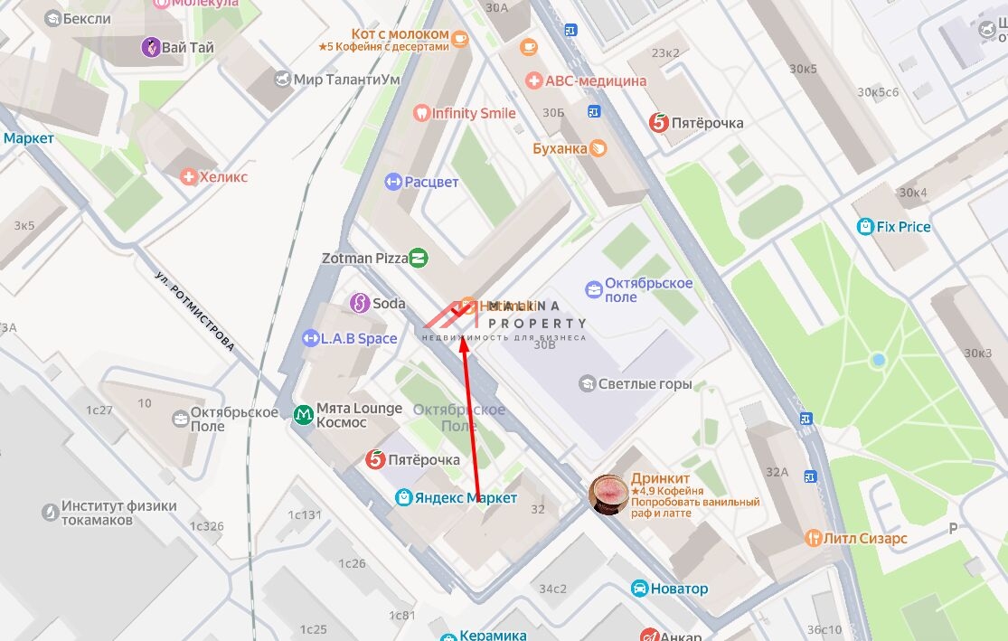 Продажа нежилого помещения в ЖК Октябрьское поле