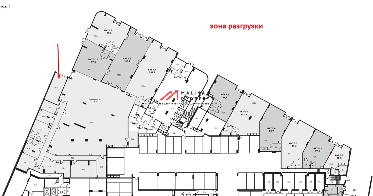 Продажа торгового помещения под супермаркет 