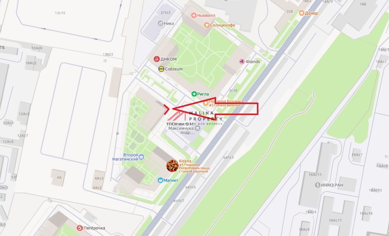 Аренда углового помещения в ЖК "Второй Нагатинский"