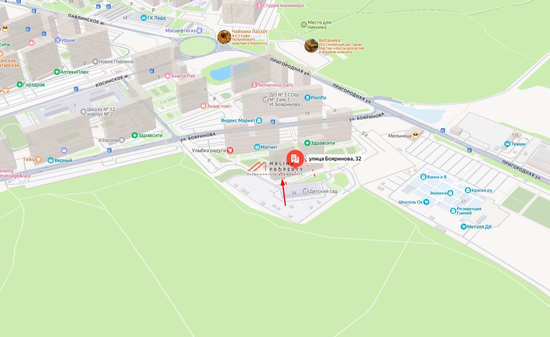 Аренда торгового помещения в ЖК "Новоград Павлино"