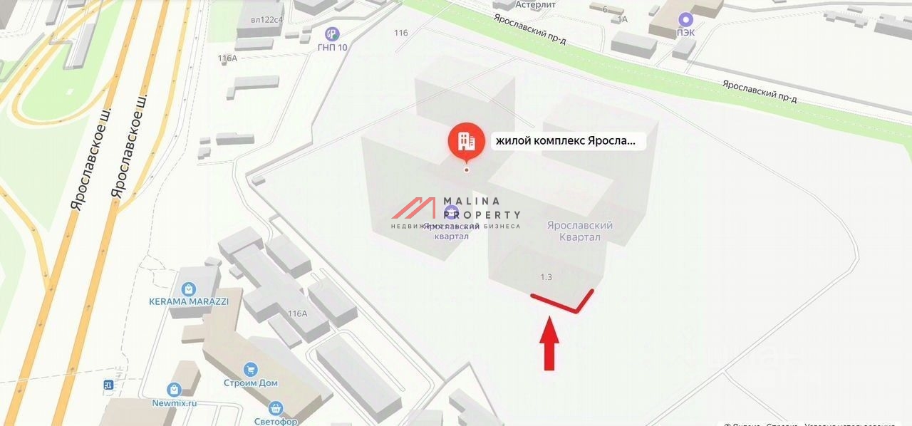 Аренда торгового помещения в ЖК "Ярославский квартал" 