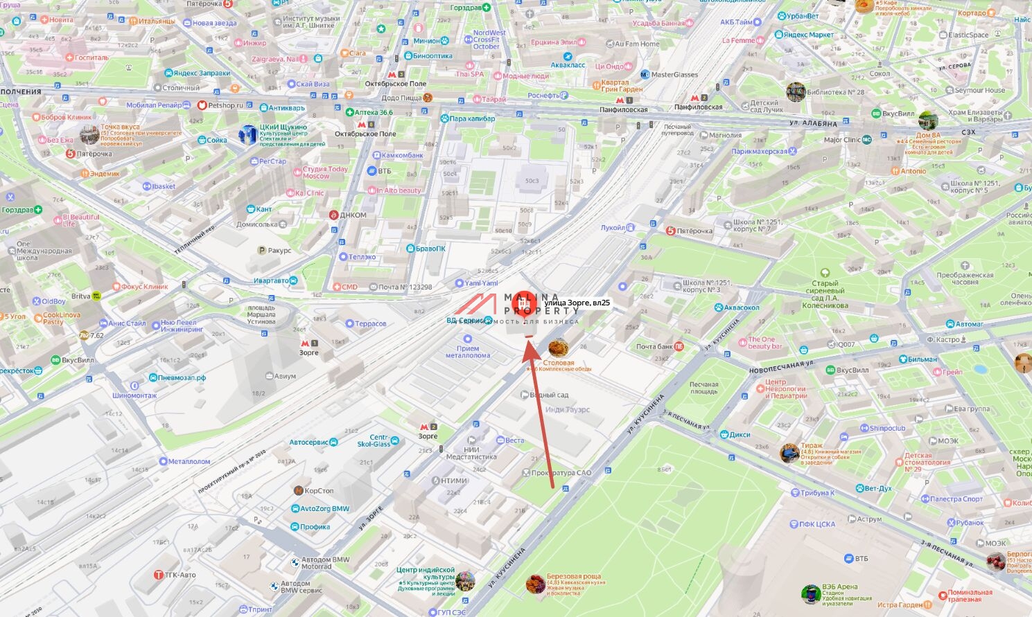 Аренда торгового помещения в ЖК "Дом на Зорге" 