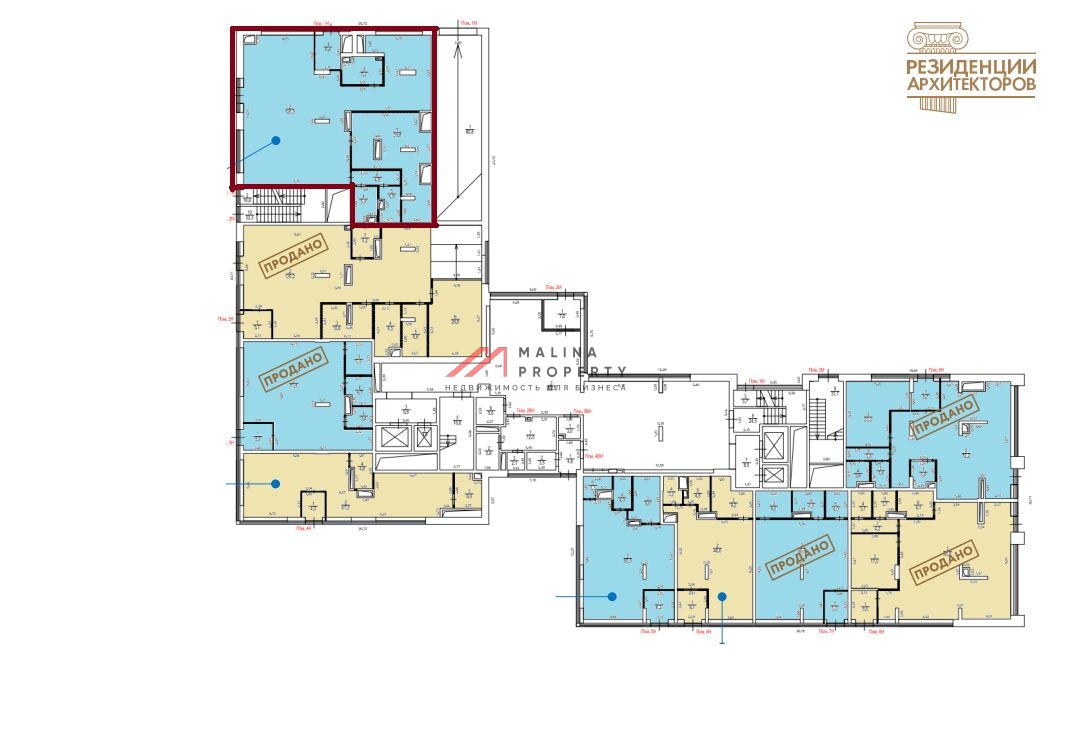 Продажа помещения в жилом комплексе Резиденция Архитекторов. Ключи сразу.