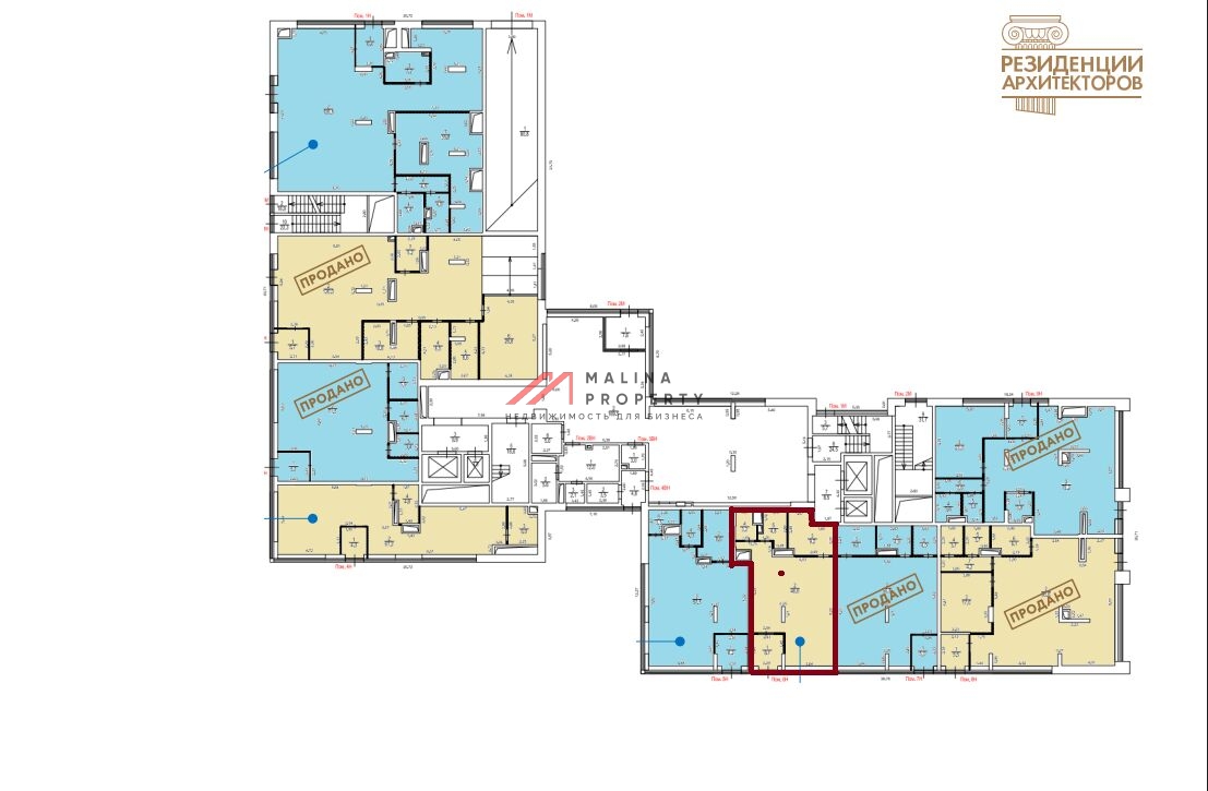 Продажа помещения в жилом комплексе Резиденция Архитекторов. Ключи сразу.