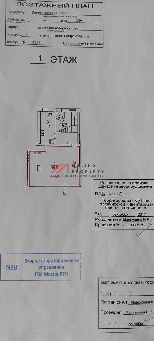 Продажа торгового помещения рядом с метро Динамо 