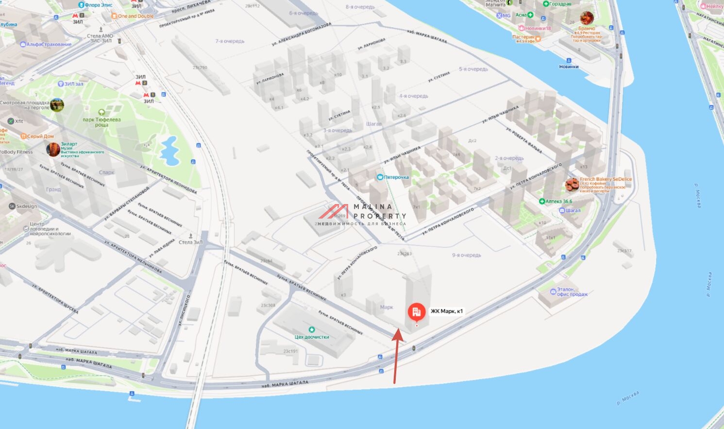 Продажа торгового помещения в ЖК "ЗИЛАРТ МАРК" 