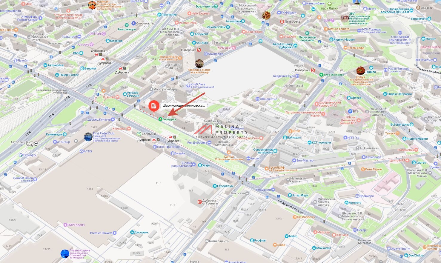 Продажа коммерческого помещения у метро Дубровка 