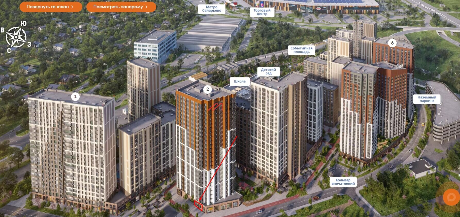 Продажа торгового помещения в ЖК "1-й Саларьевский" 